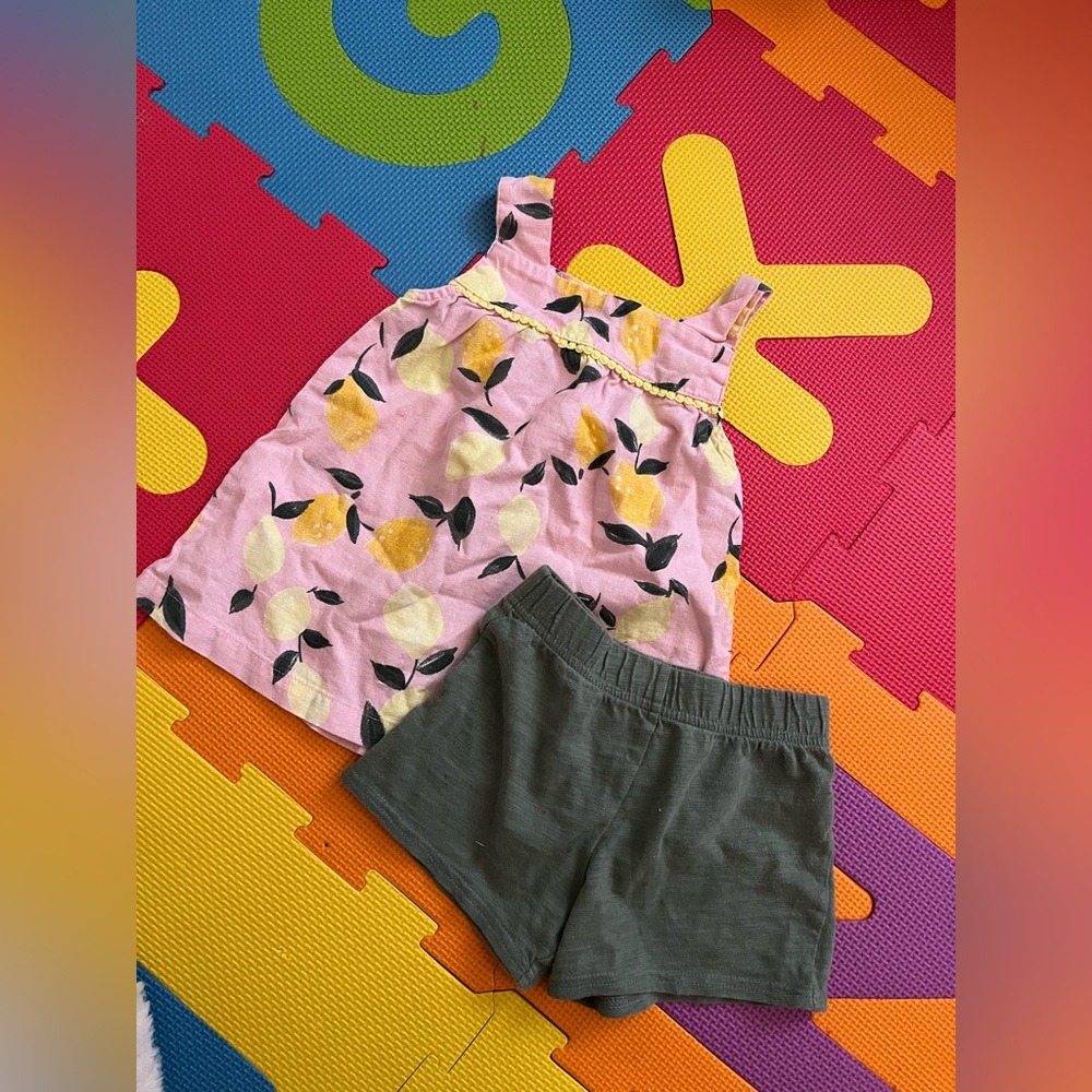 Girls lemon shorts set